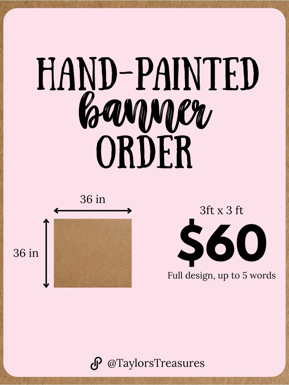 Hand-Painted Custom Banner — 3ftx3ft